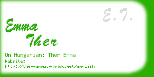 emma ther business card